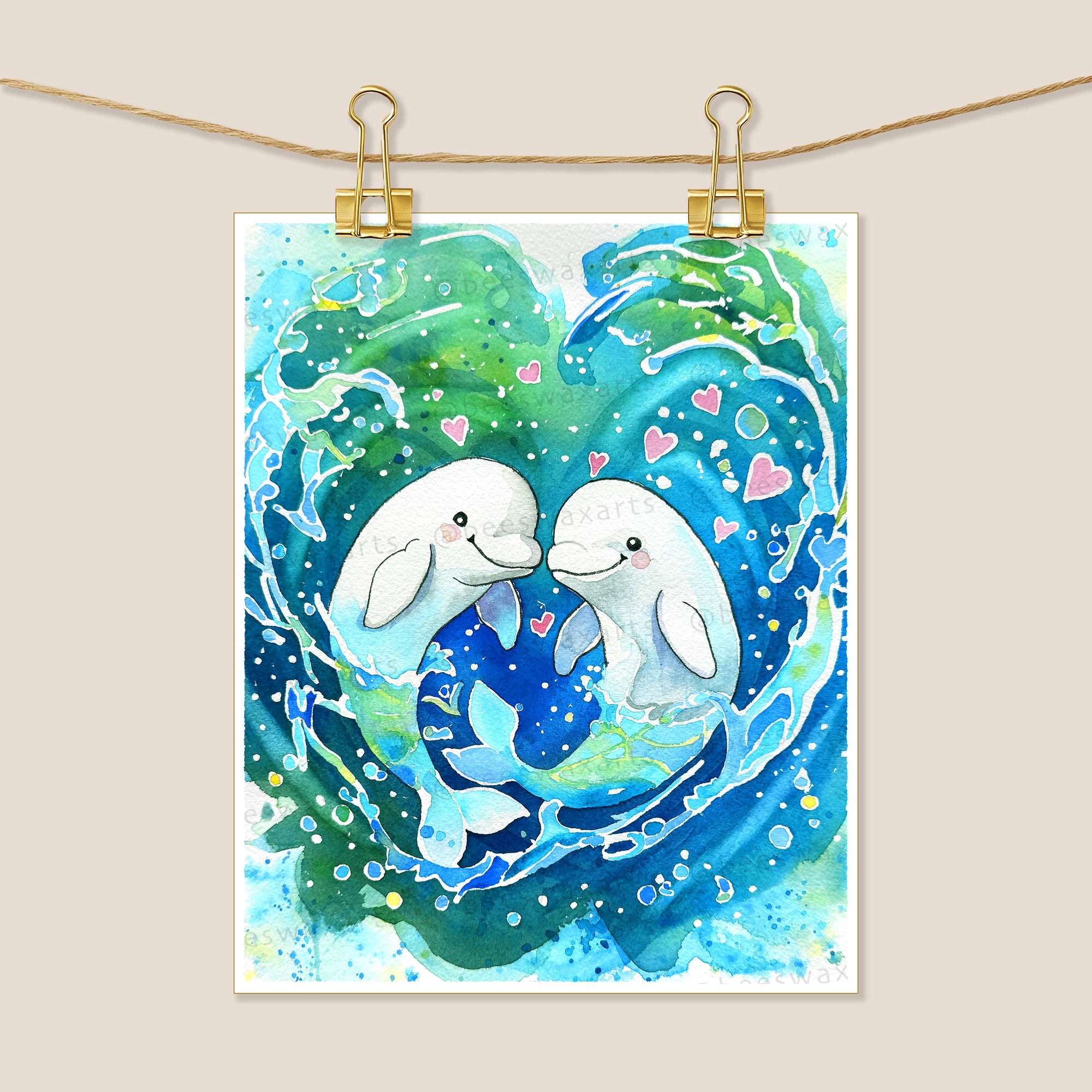 Beluga Whales in Love