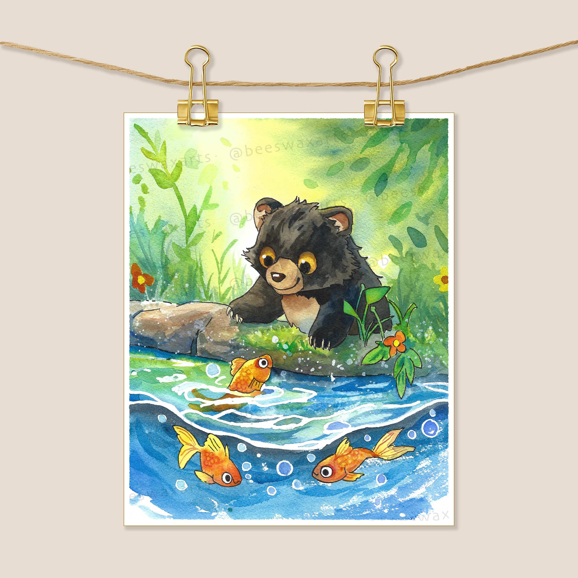 Bear and Goldfish