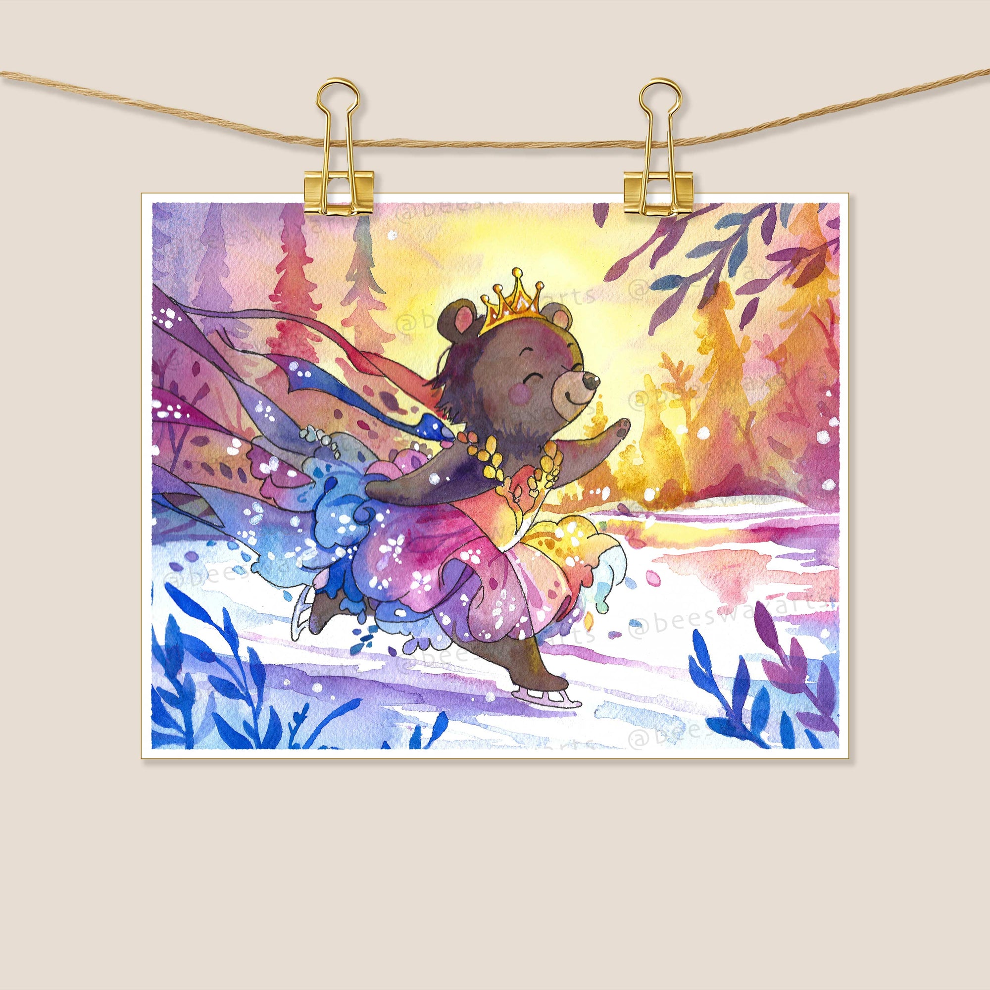 Sparkly Ice Skating Bear
