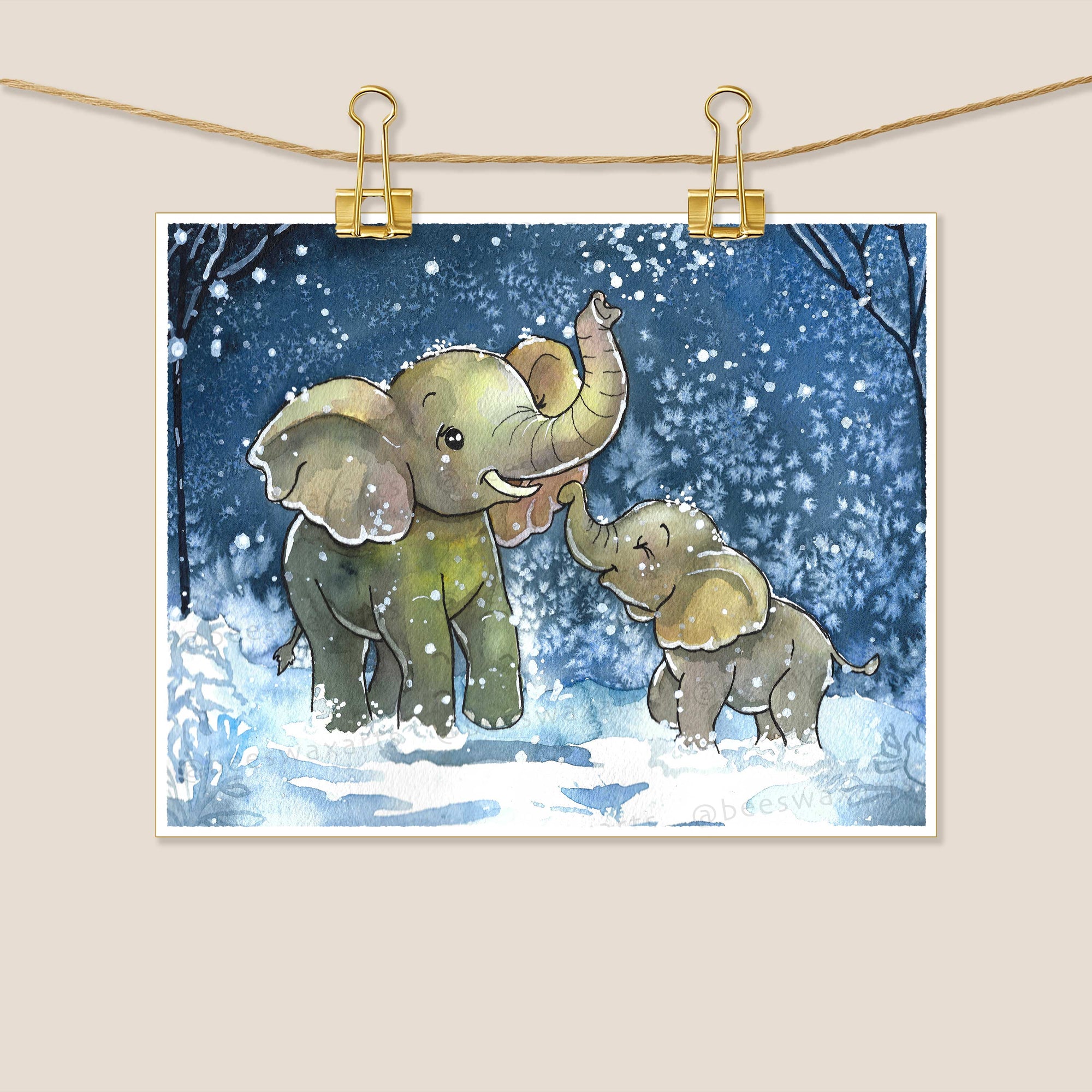Elephants' First Snow