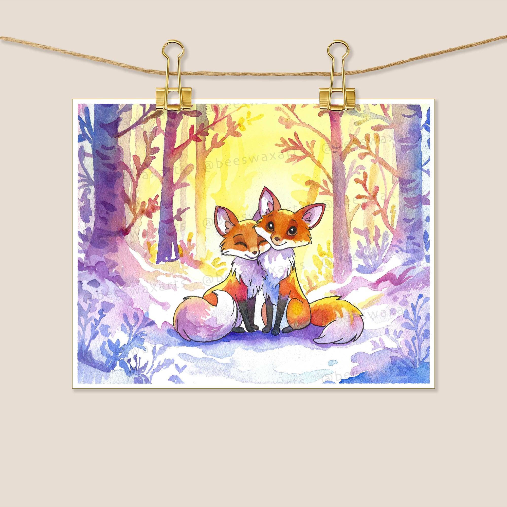 Two Foxes at Dawn