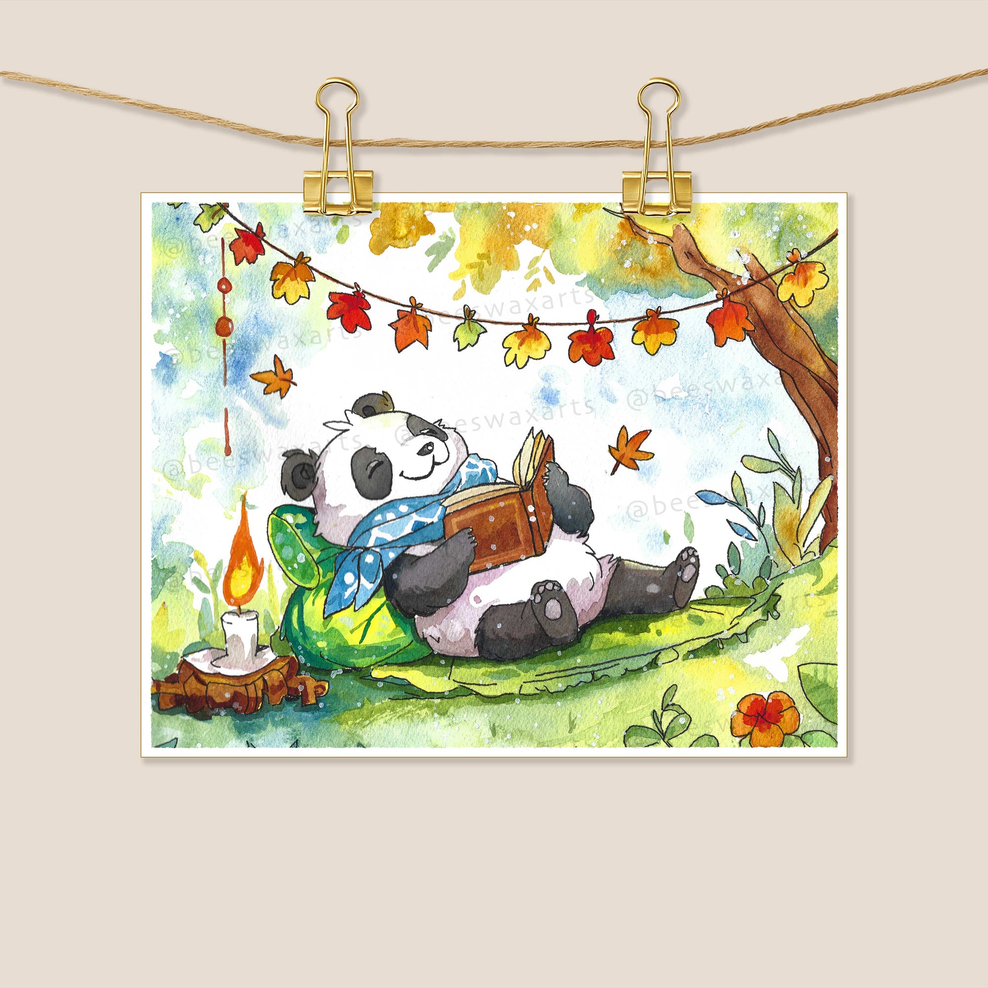 Cozy Panda Reading