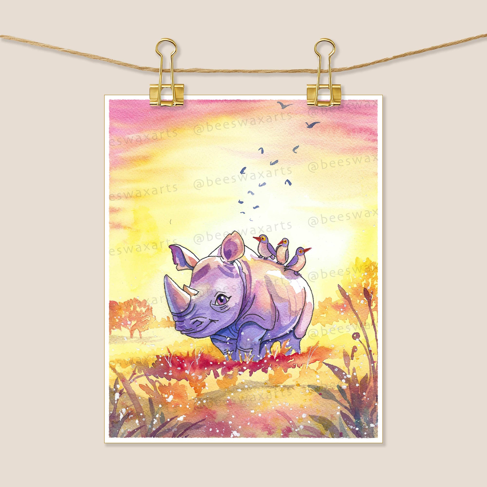 Oxpecker Birds and Their Rhino